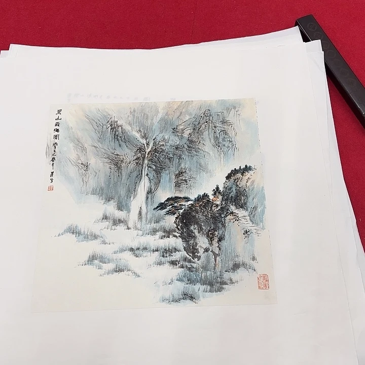 国画花鸟等图案为一体