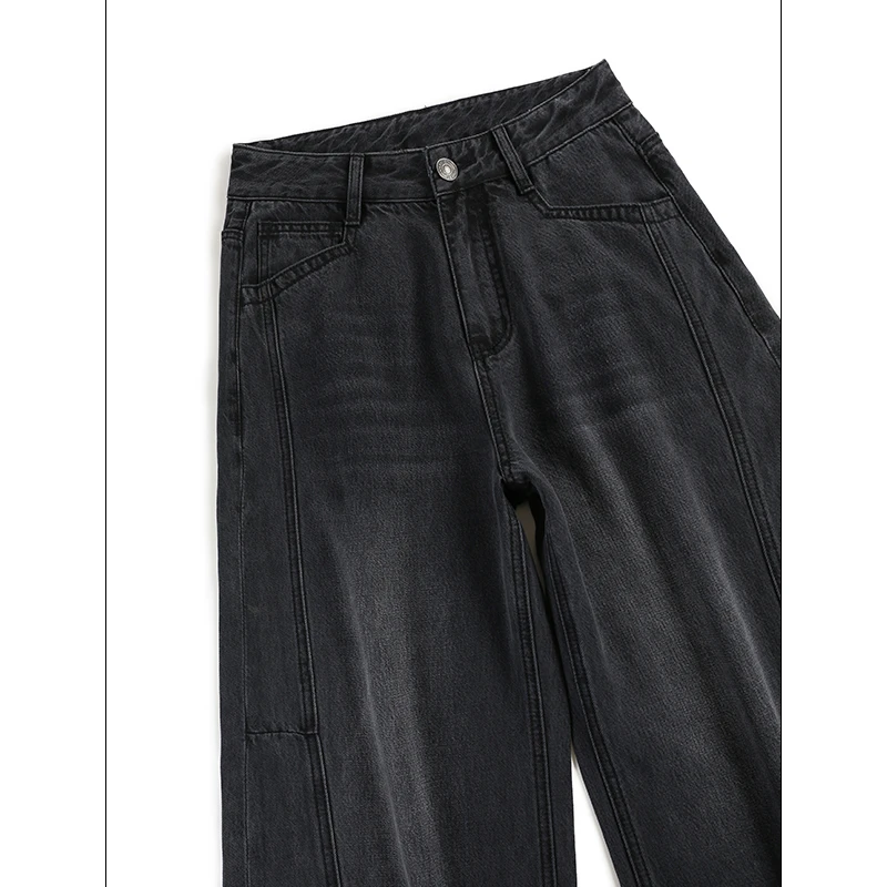 【常蓝北】夏季原创新款莱赛尔天丝面料牛仔裤女透气百搭休闲弯刀裤