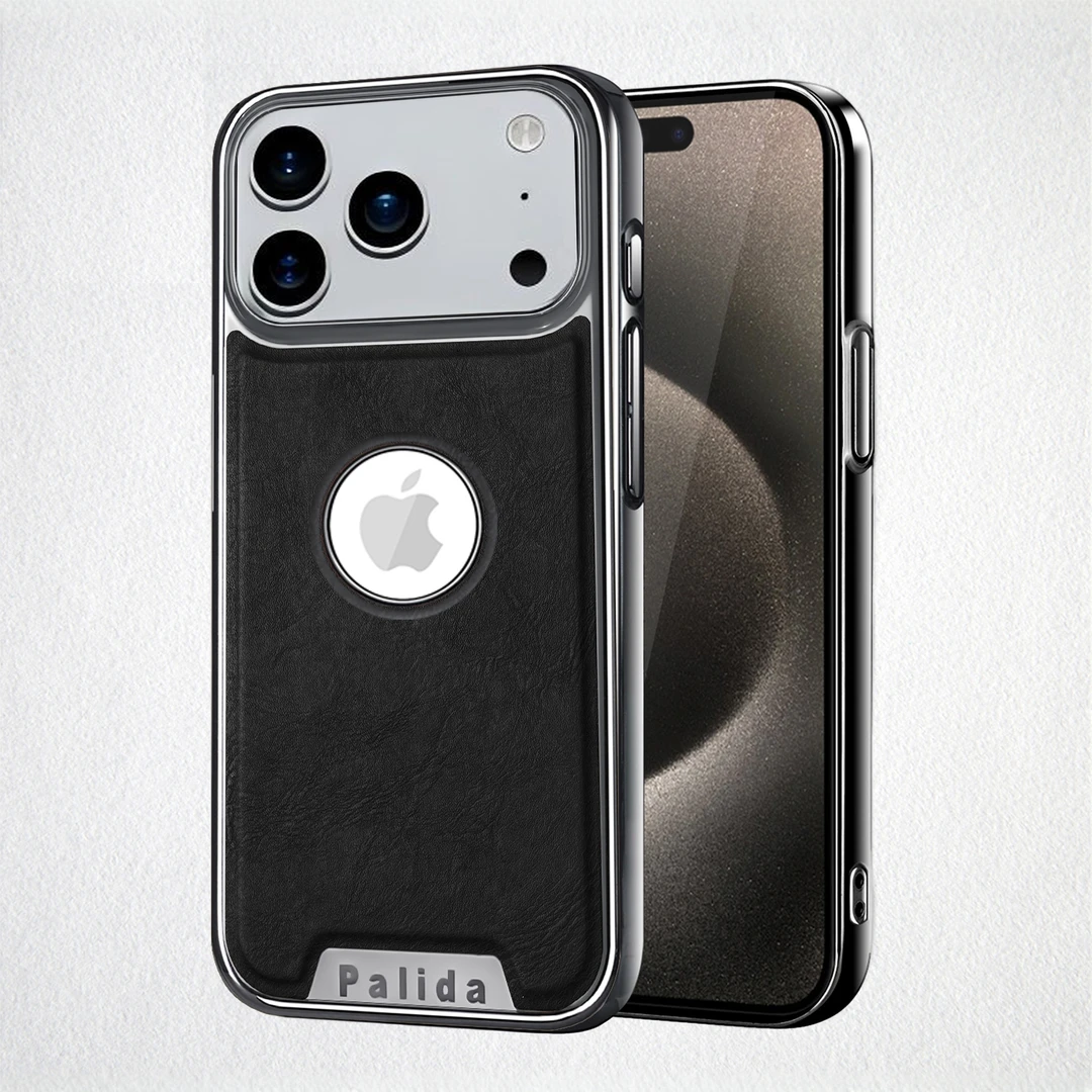 [自带镜头膜]适用苹果17ProMax皮纹手机壳高档iPhone161514商务男