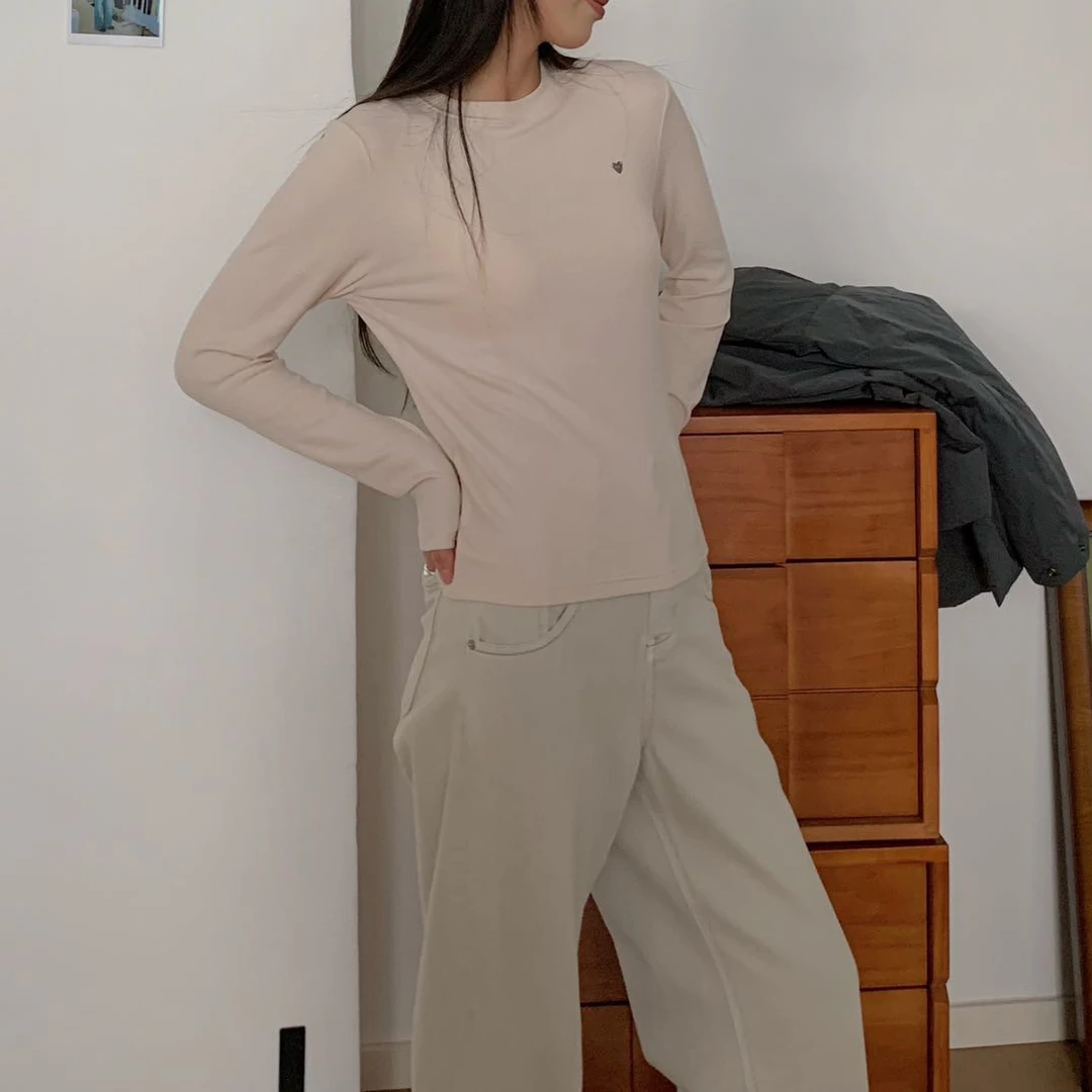 【飞总专属】秋日私语。绵绵弹力爱心打底  A603-1