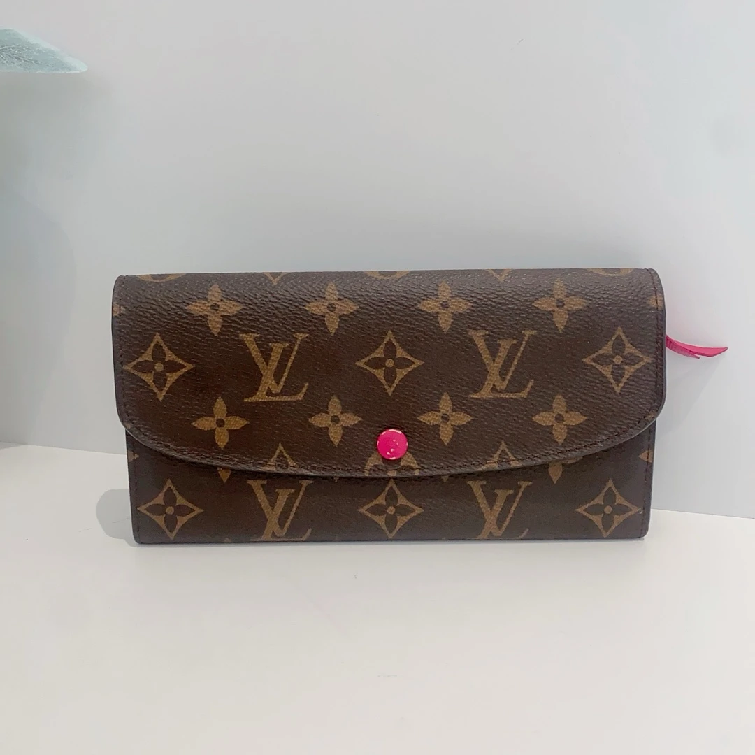 95新 LouisVuitton/路易威登 lv老花红豆豆钱包16357513二奢