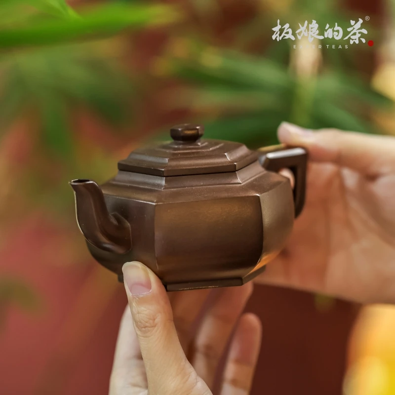 板娘的茶 宜兴周老师全手工原矿时代紫泥雪华紫砂壶茶壶茶具150ml