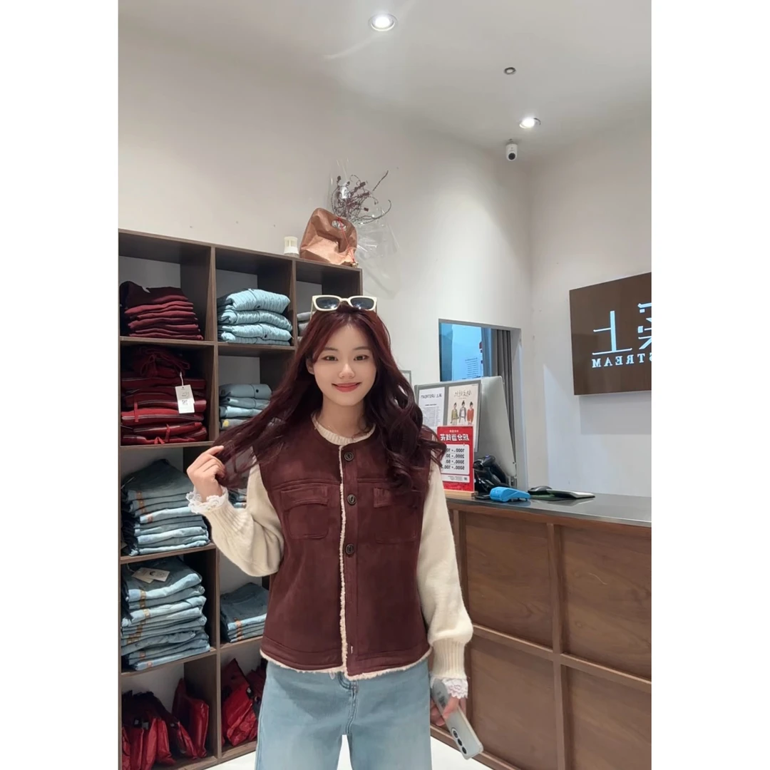 《现货包邮》安克拉红皮毛马甲