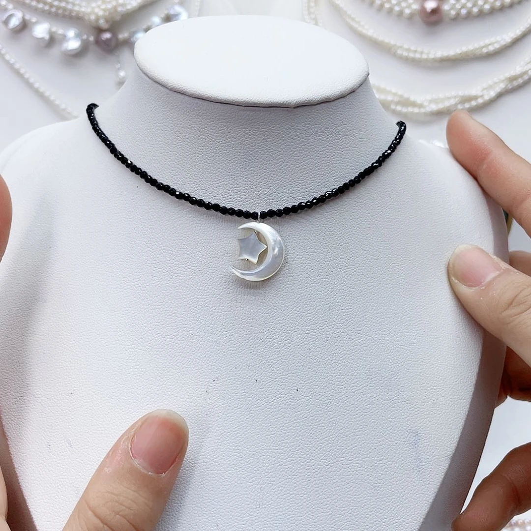 颈饰银S925镶嵌淡水珍珠