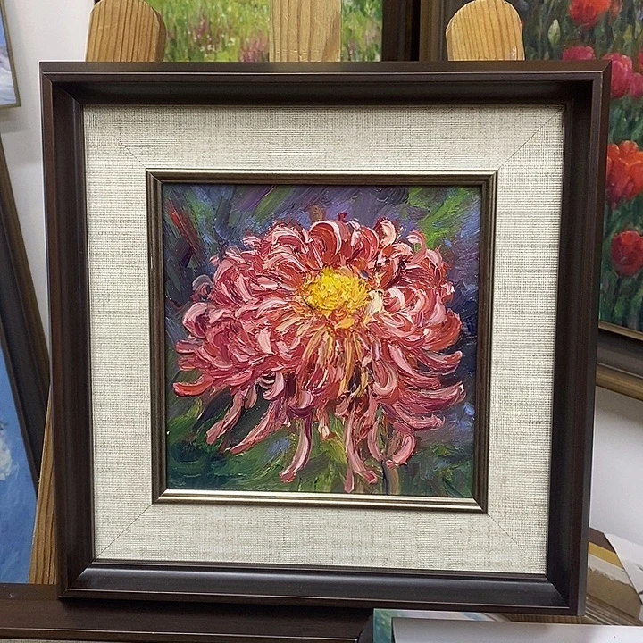 布纯手绘油画29x29cm