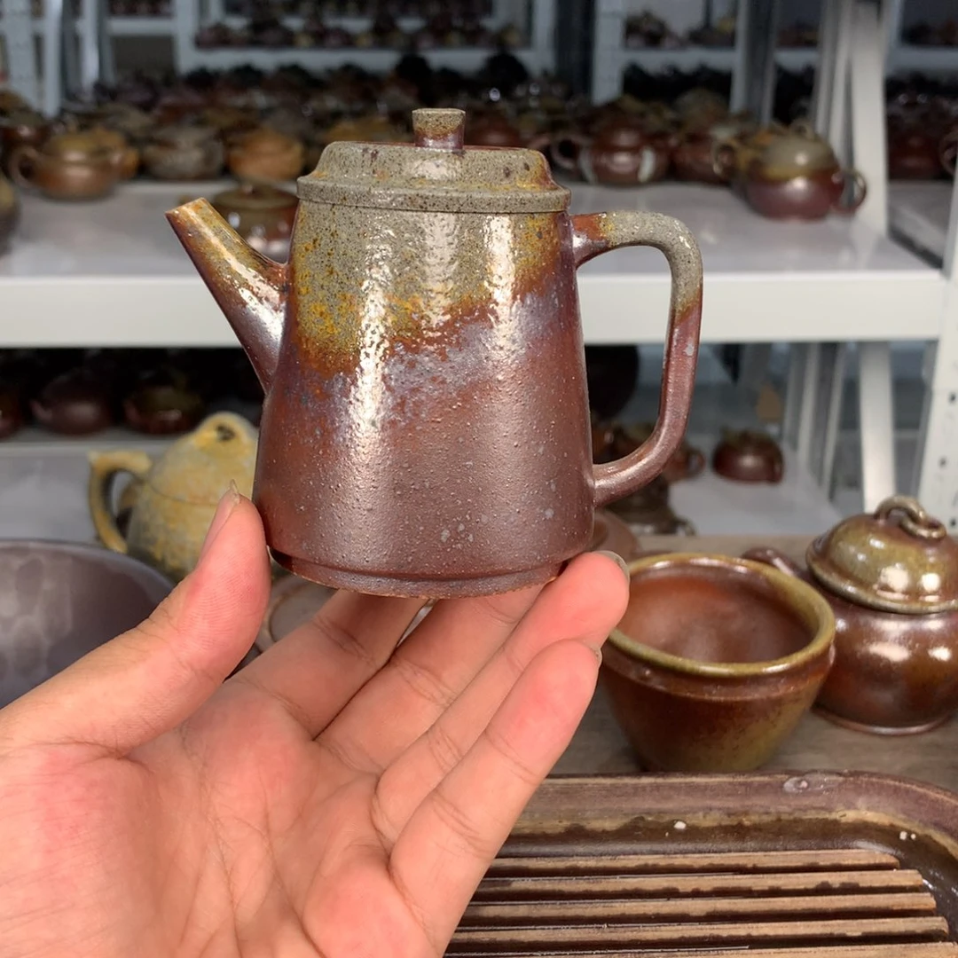 茶壶紫砂纯自然柴烧