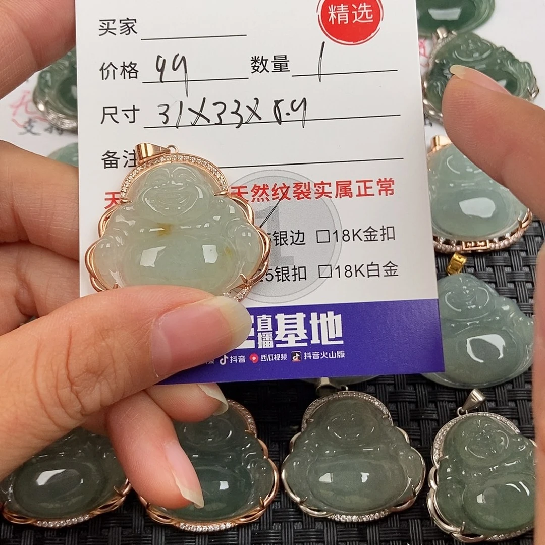 翡翠银S925镶嵌颈饰