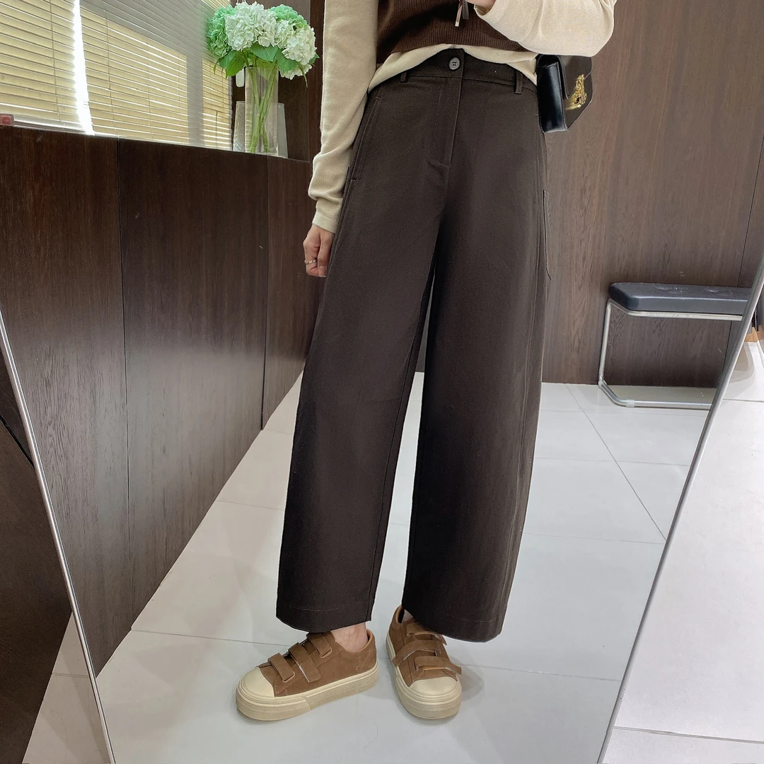 IMFLY金小金自制女装 休闲裤DYK2788初秋高腰简约工装裤女士裤子