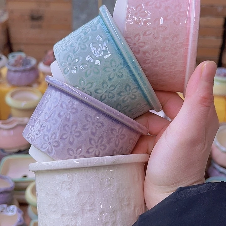 红陶陶瓷花盆当场满12包邮