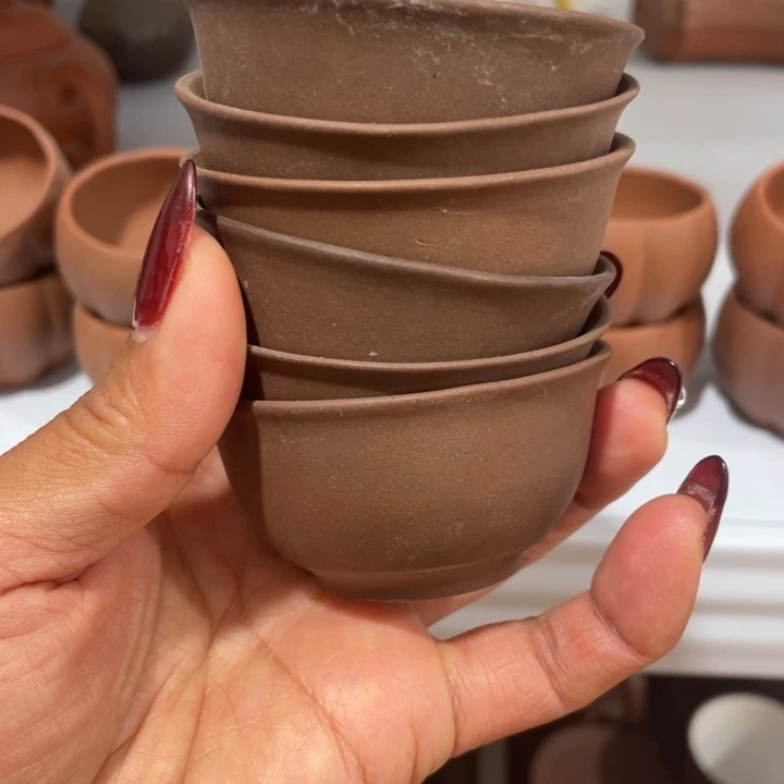 紫砂茶壶紫泥杯子50 C