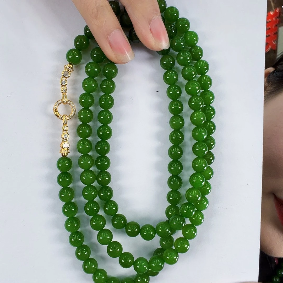 颈饰未镶嵌和田玉（碧玉）s**s