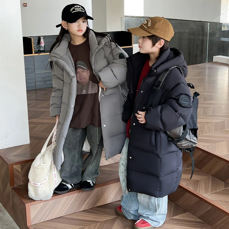 实体亏本反季清仓女童羽绒服2025年新款儿童立领连帽外套冬季加厚