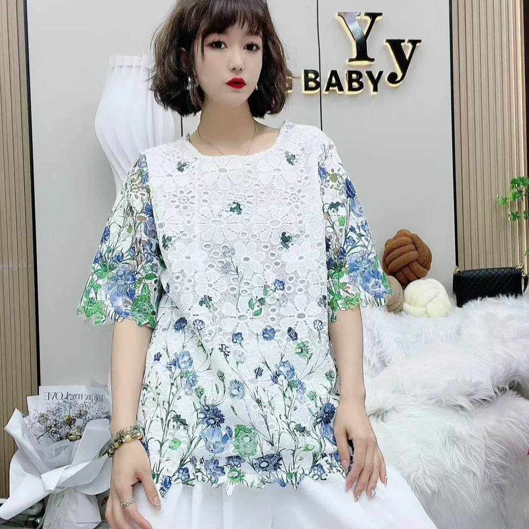 YY大码(相逢)显瘦气质时尚休闲减龄百搭韩版上衣