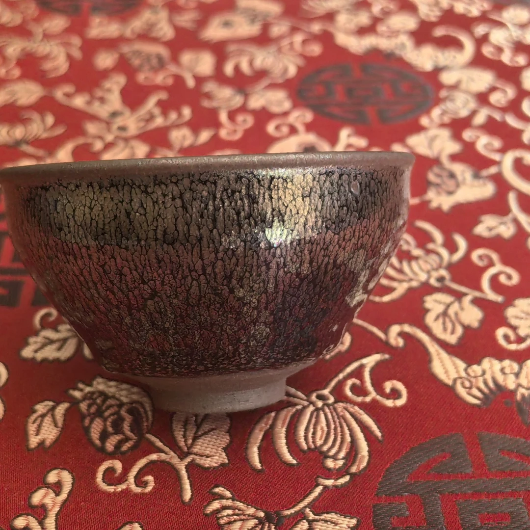建盏，孙建兴老师爱女孙莉老师作品，精品国宝油滴，微观世界更精彩