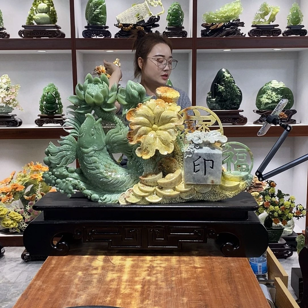 快***）玉山水摆件 玄关摆件