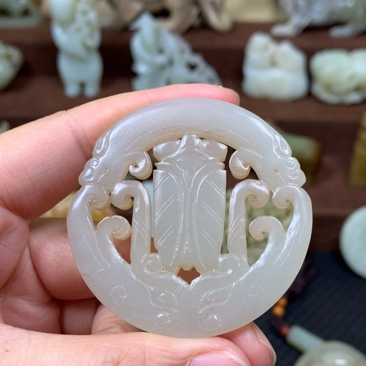 后***翁和田玉未镶嵌挂件