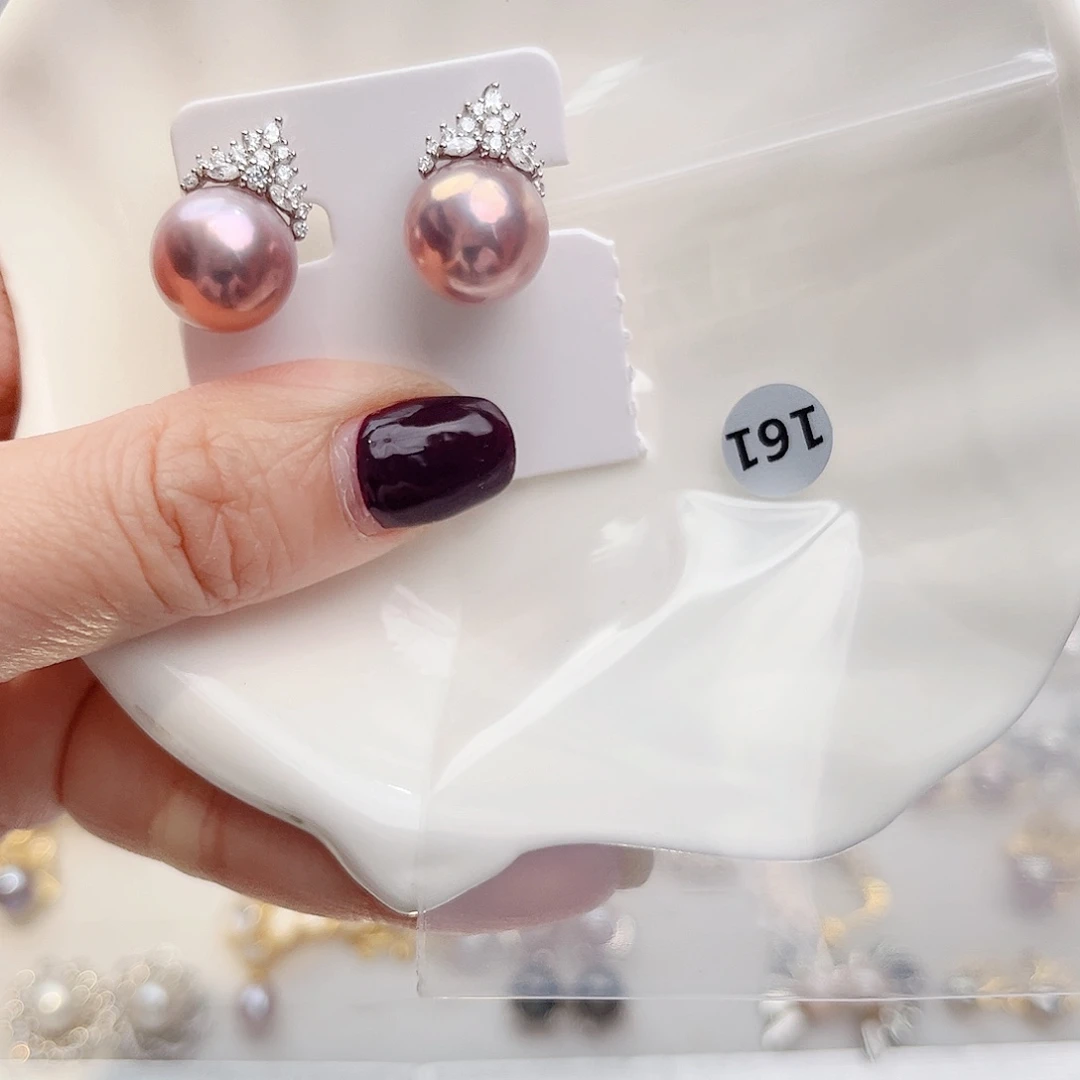 *****银S925镶嵌淡水珍珠耳饰