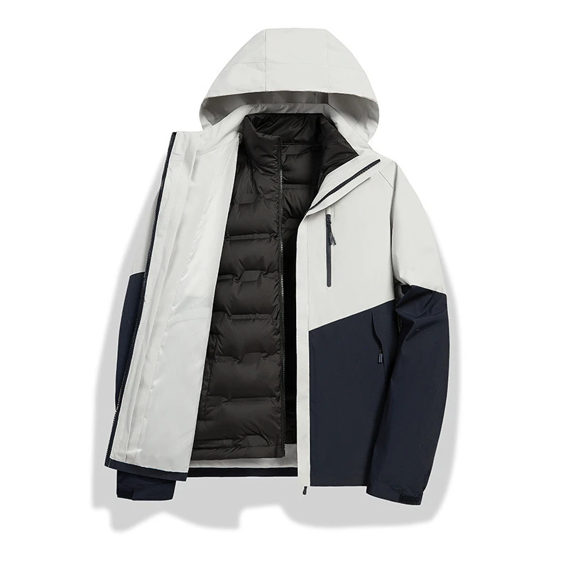 情侣款秋冬三合一冲锋衣可拆羽绒登山服户外内胆防风防水新品男女