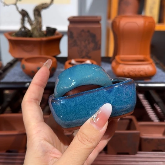 花盆紫砂半手工制作