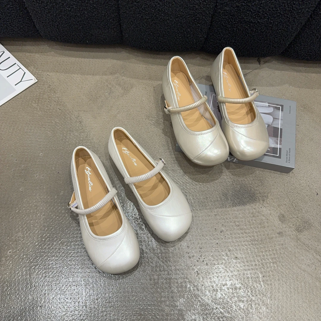 6886-2夏季新品女平底一字带玛丽珍鞋时尚简约潮流百搭休闲单鞋潮