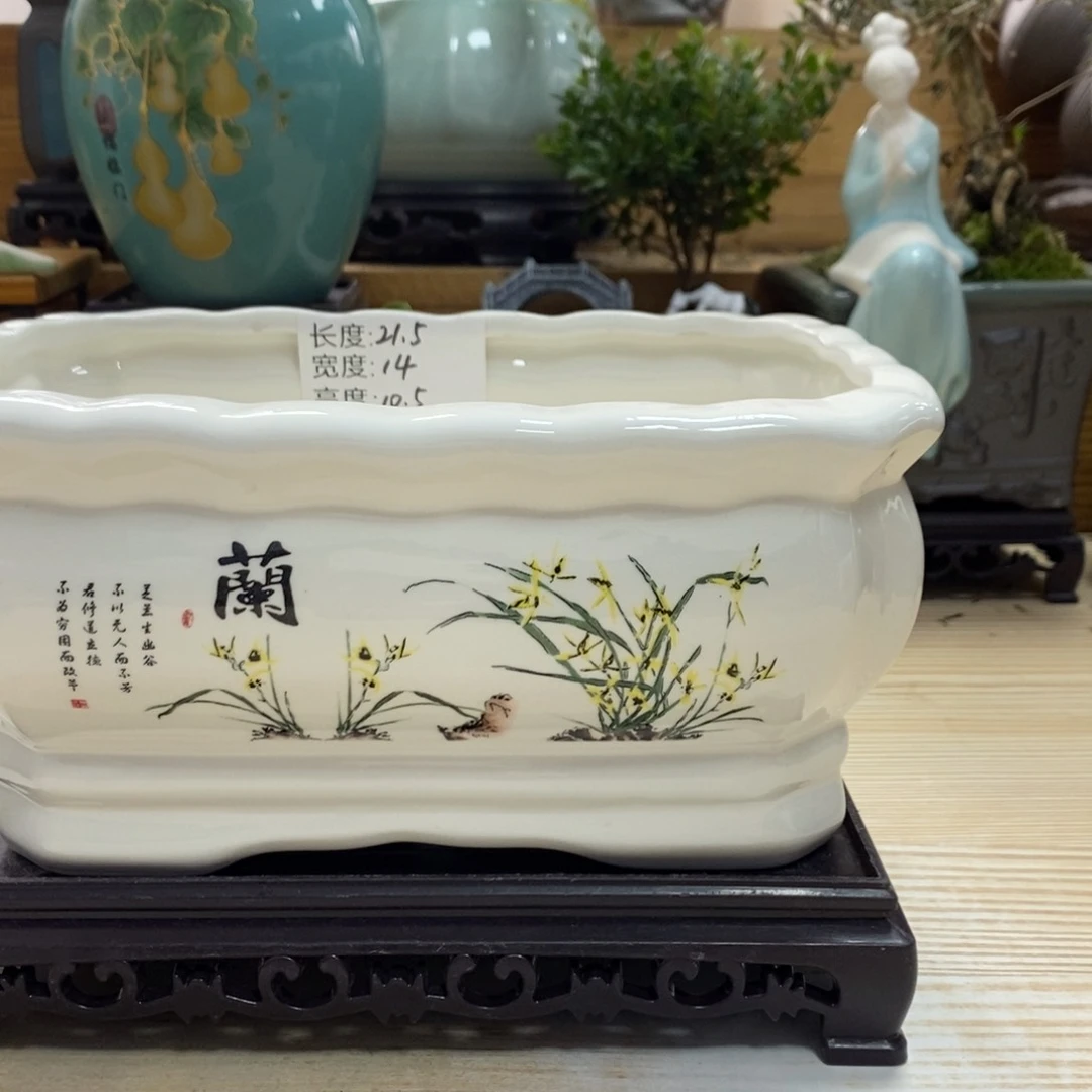 紫砂陶瓷艺术花盆陶瓷