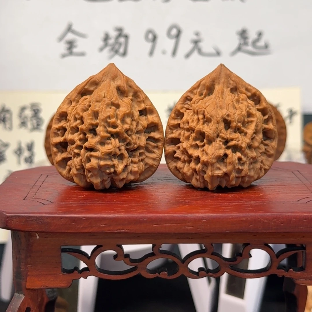 隔***王文玩核桃把件42尺王勇官帽全品无药无修原生态