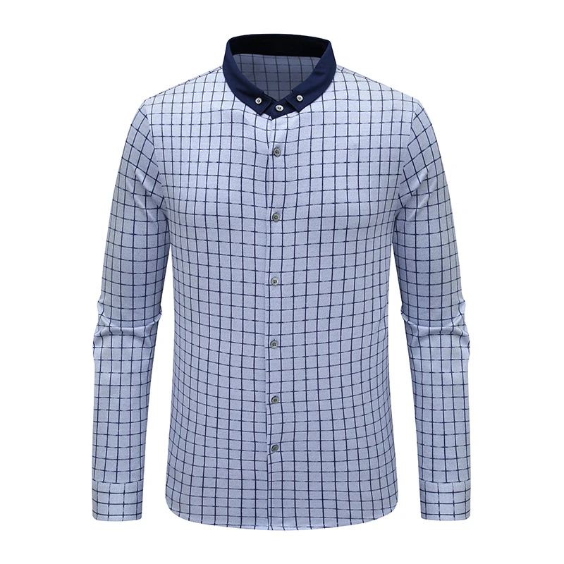 CA748 机场货 卡 春秋男式长袖衬衫 桑蚕丝百搭商务休闲上衣弹力