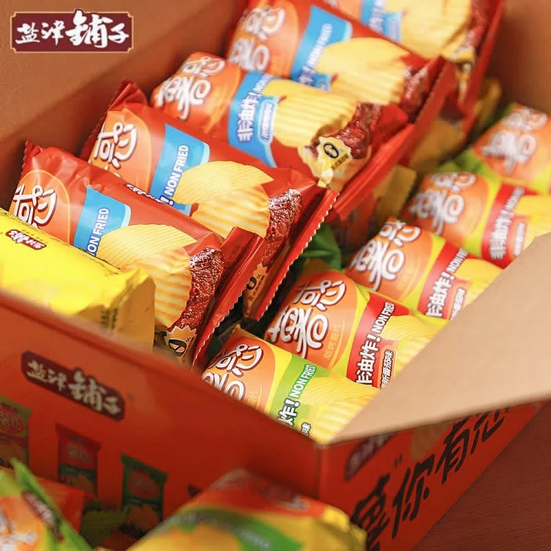 盐津铺子烘烤薯片焙烤食品原味吃货小零单独小包装食解馋膨化食品