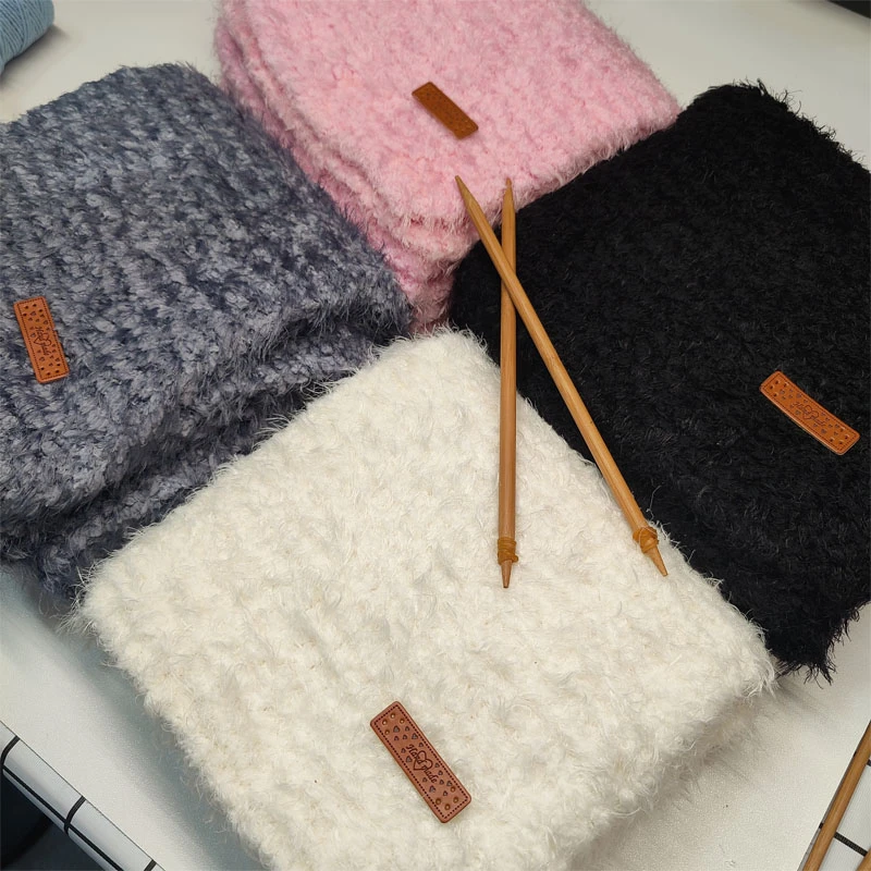 毛巾线皮标织围巾线材料包四卷线送工具有教程