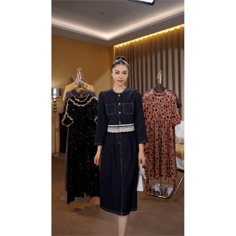 遇见小香G0121 优雅连衣裙女2025年夏季新款时尚洋气减龄显瘦遮肉