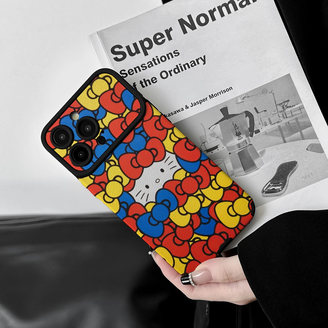 蝴蝶结KT适用苹果17pro手机壳iphone17新款16小羊皮15硅胶air防摔