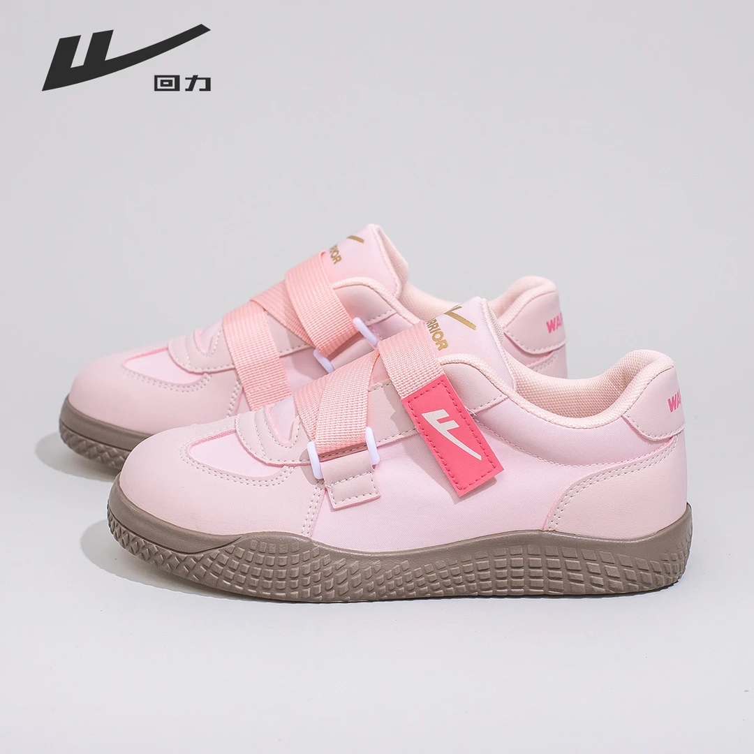 回力德训鞋女春季新款魔术贴帆布鞋潮流时尚小白鞋休闲百搭运动鞋