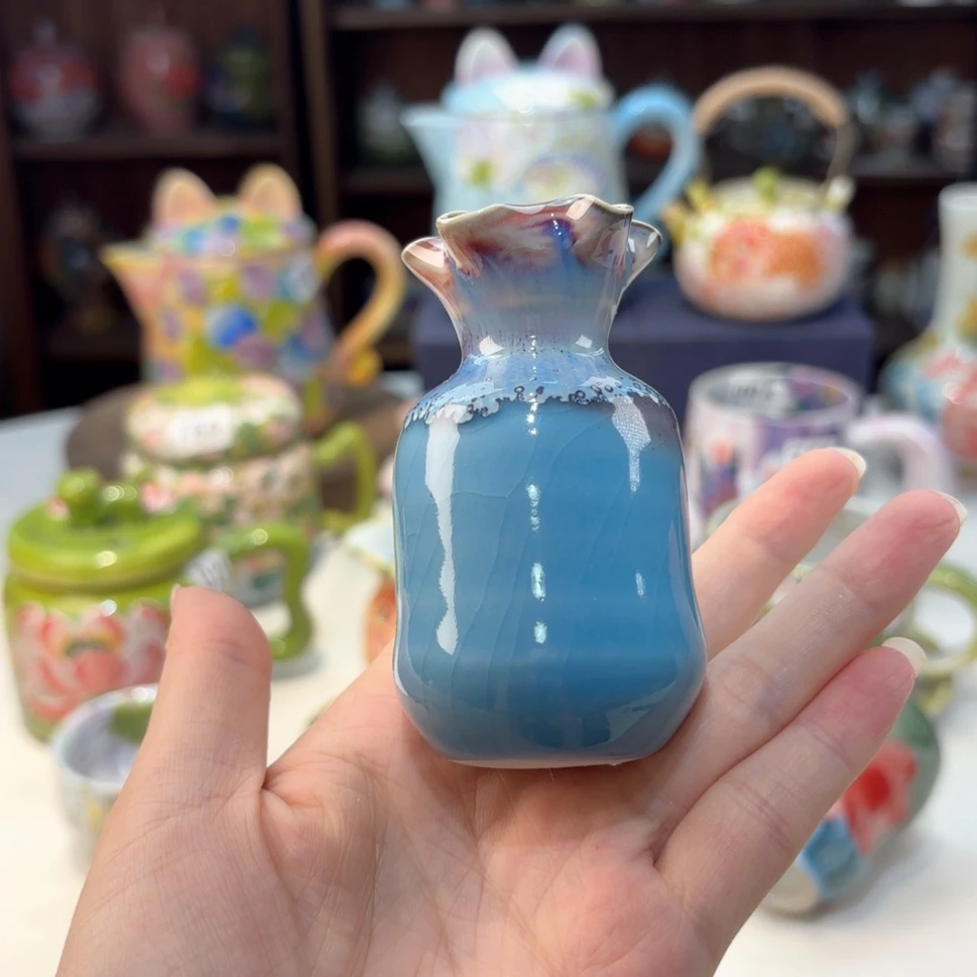 景德镇手绘高温釉下彩陶瓷茶具