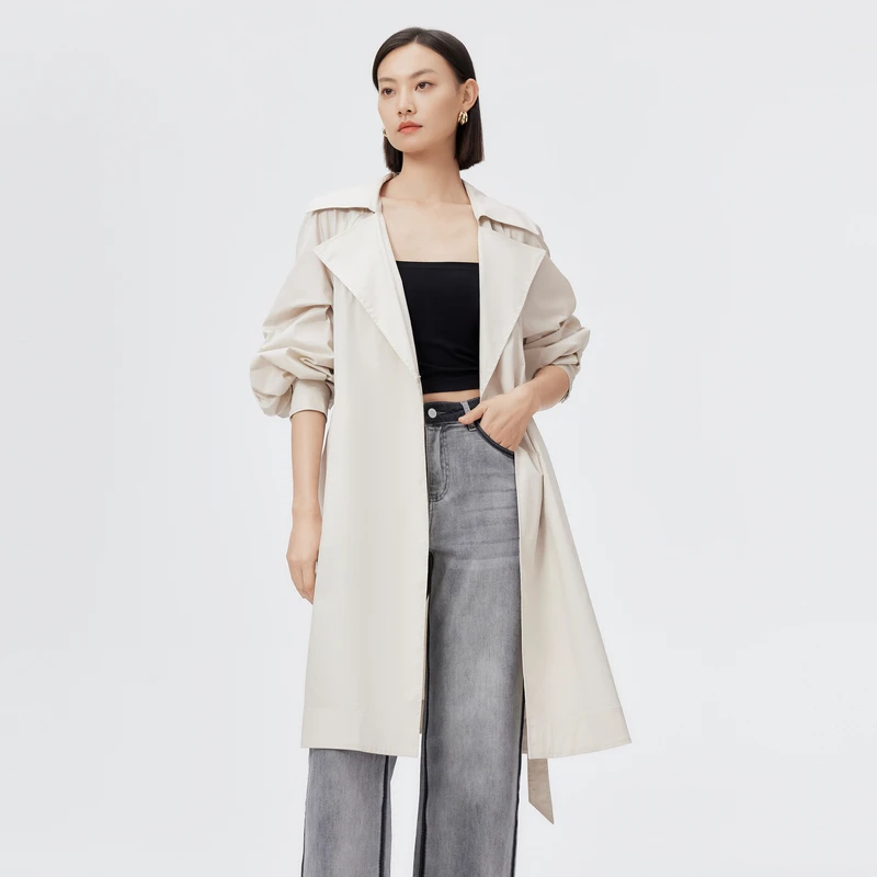 小云总专属LEISURE/三彩·丽雪宽松版型挺括有型风衣2053