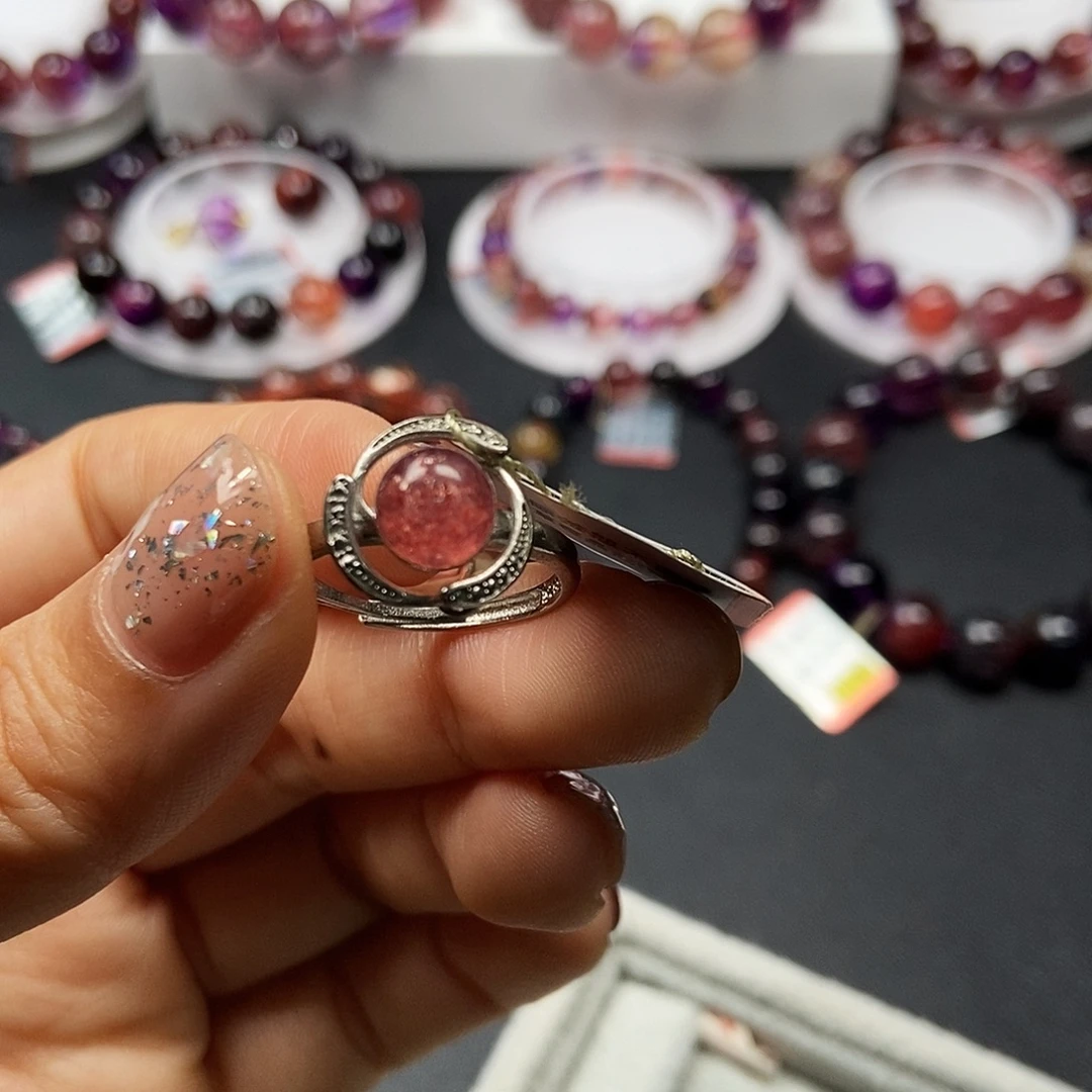 银S925镶嵌水晶戒指35040