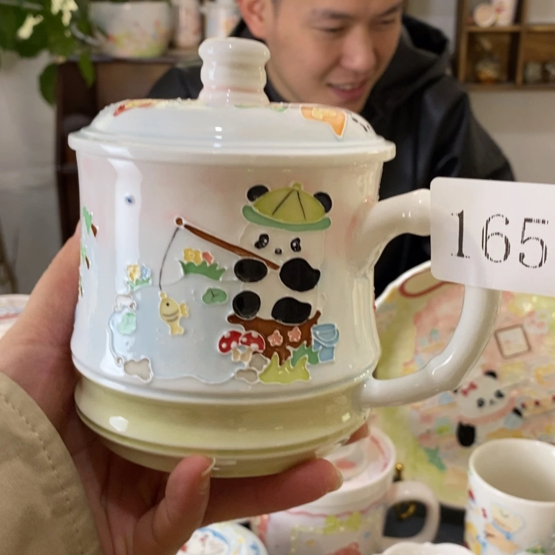 瓷片景德镇釉下彩手绘