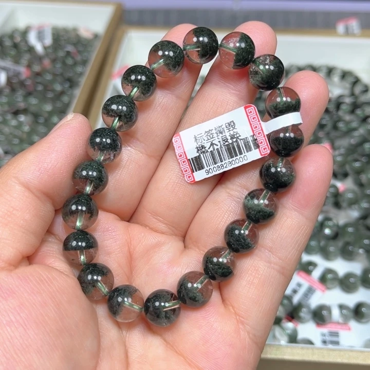绿幽灵手串未镶嵌水晶
