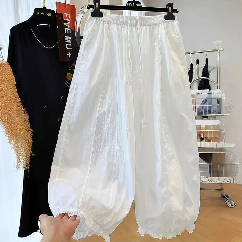 女童裤子夏季2025新款儿童洋气韩版防蚊裤夏装女孩薄款百搭休闲裤