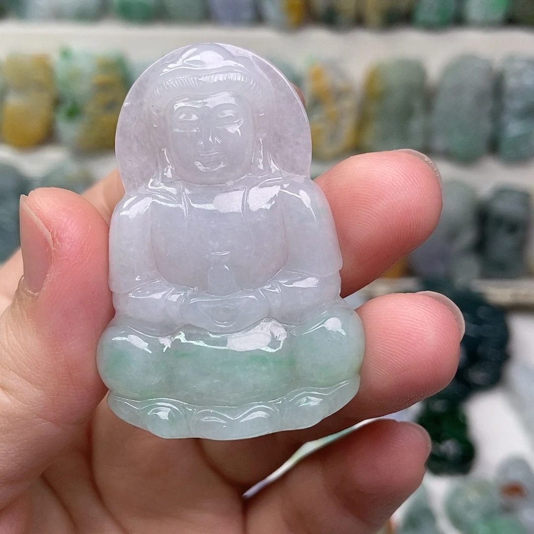 翡翠未镶嵌吊坠(赠链)