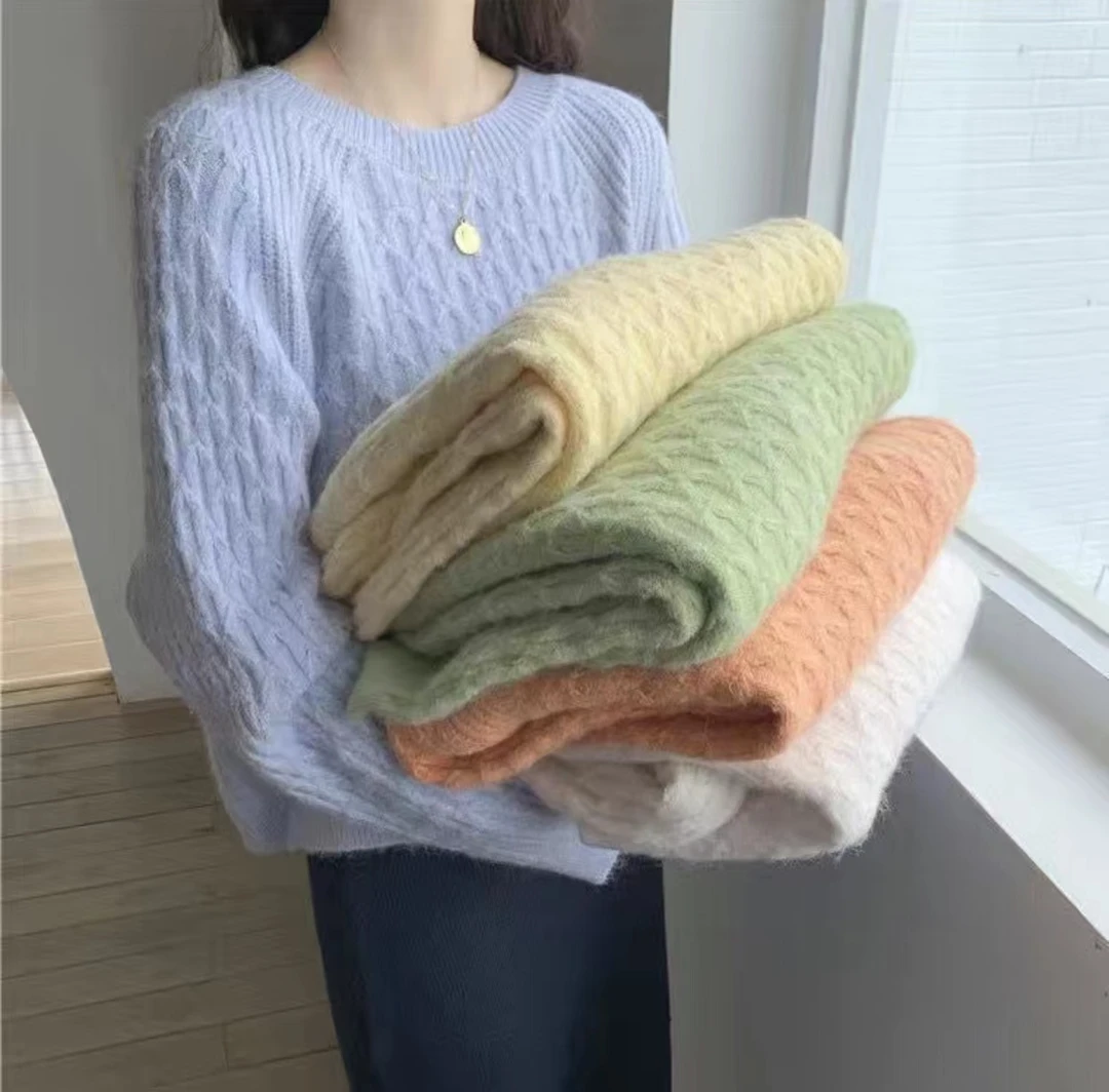 编码（C001~C200）按瑕疵处理 介意勿拍长袖针织衫百搭宽松