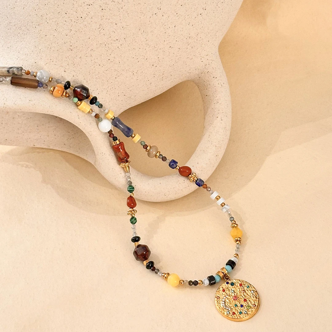 【画大饼】原创天然石玛瑙文艺高级感项链