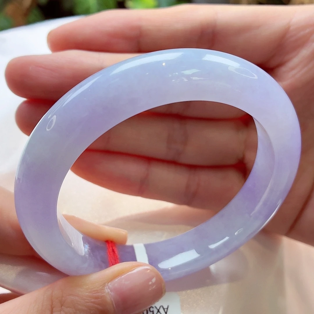 翡翠未镶嵌手镯冰紫罗兰22