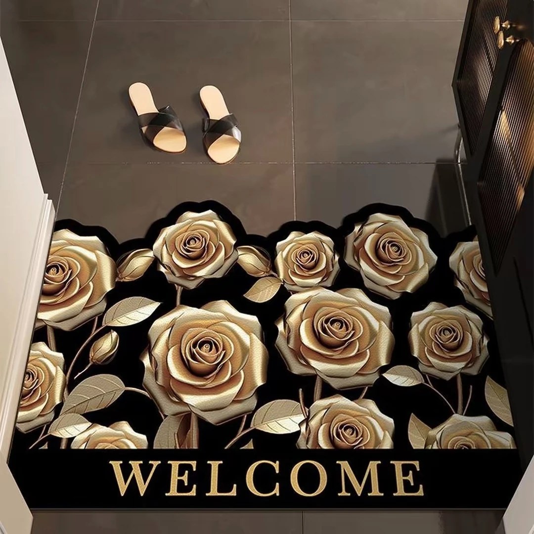 A124【90*60cm】科技绒地垫卫生间门口浴室防滑垫厕所玄关垫