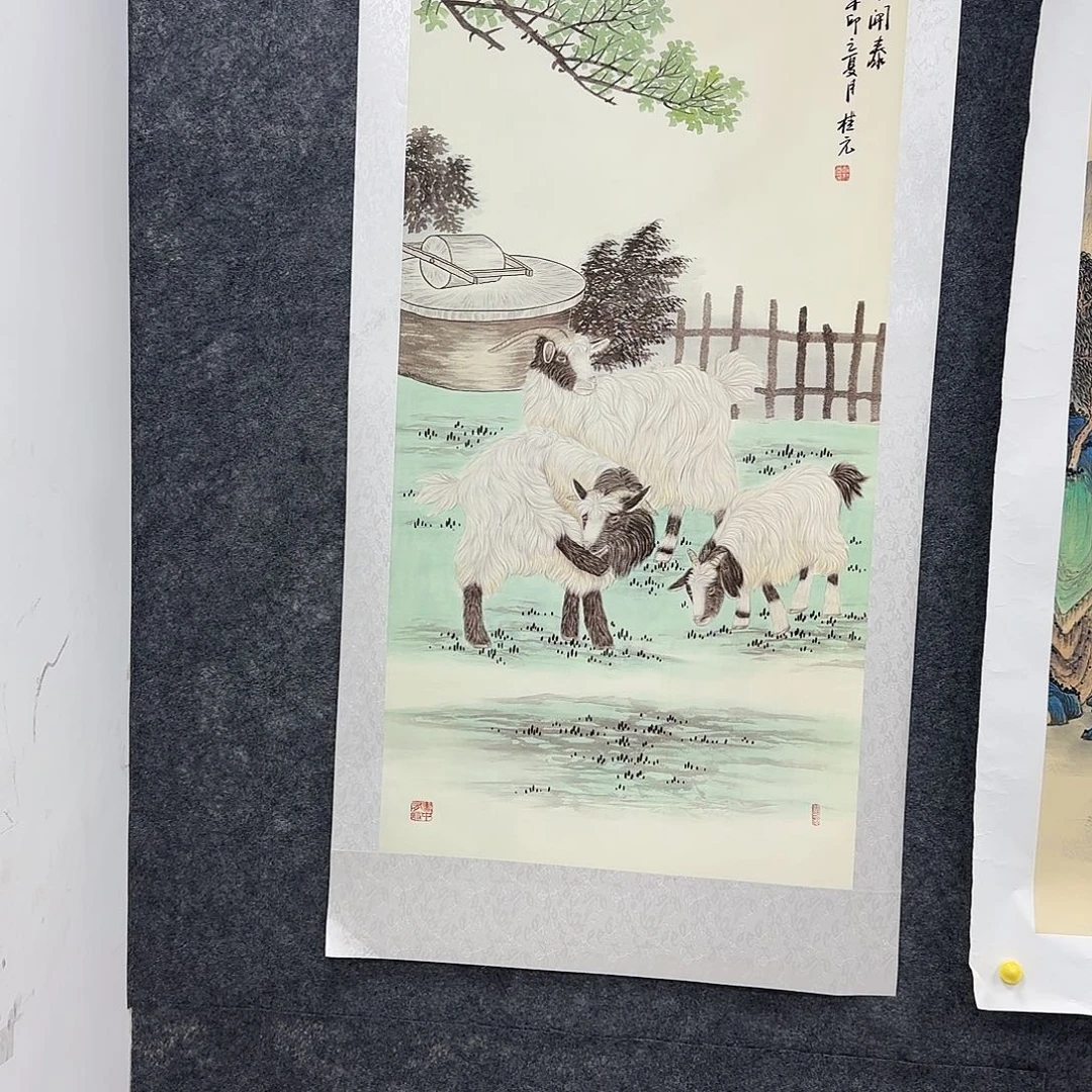 国画作品小姐姐放漏中