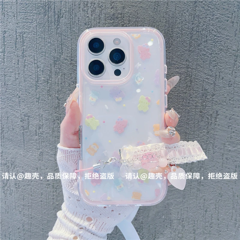 三合一炫彩适用苹果16/iPhone/华为/手机壳15/14防摔Pura70爆款潮