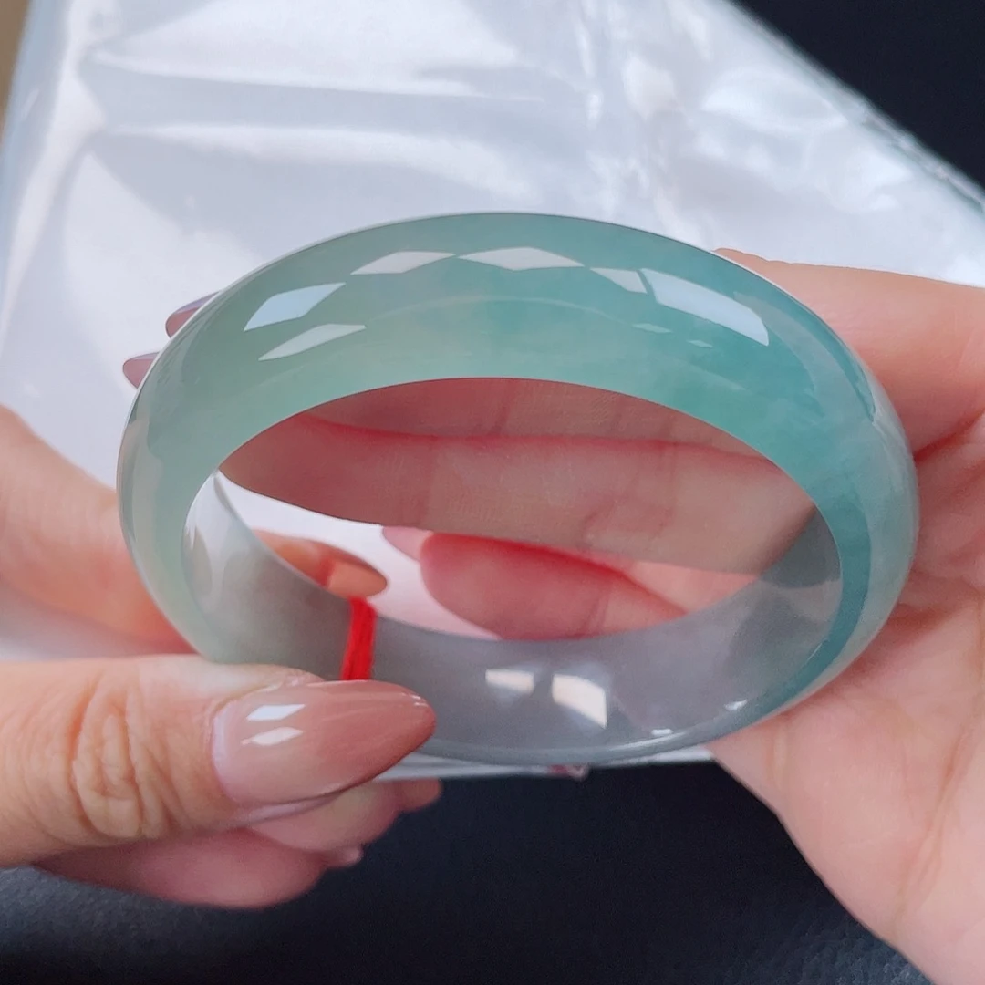 翡翠手镯未镶嵌8475-冰种透手啤酒瓶轮胎