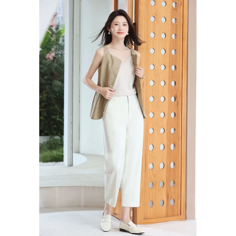 田岛歌2025新款早春显瘦直筒时尚西装裤G511