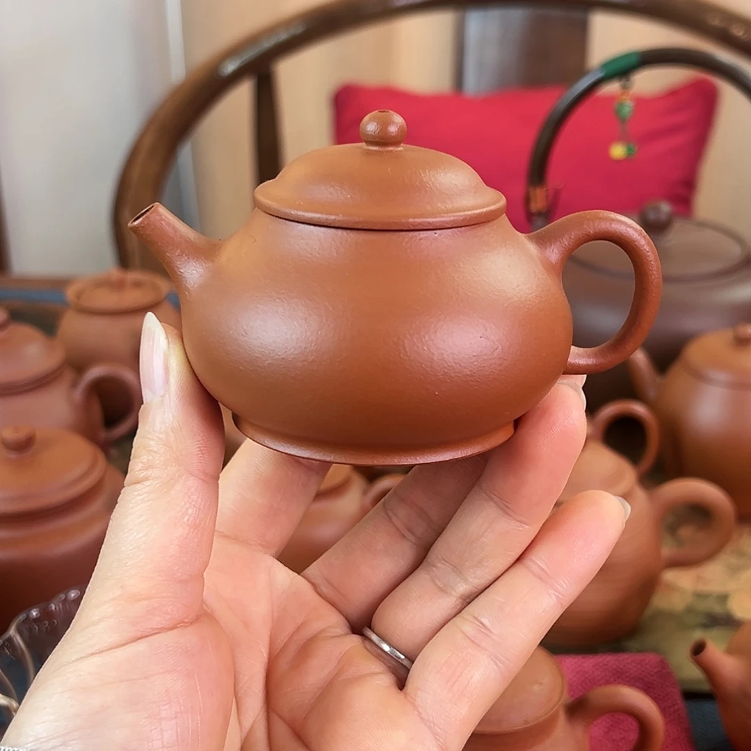 紫砂茶壶精品 古潘 生砂朱泥 130cc