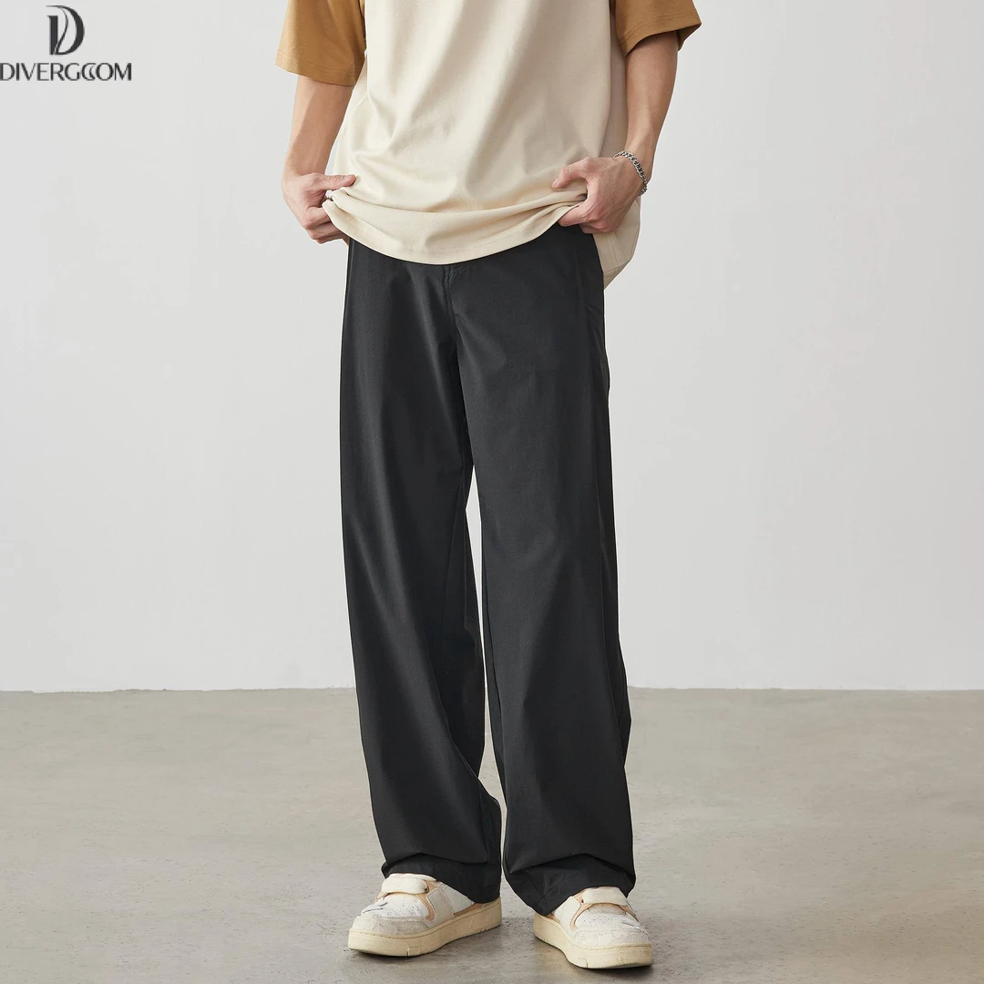 冰丝休闲裤男直筒宽松夏季薄款2025新款弹力男士薄款宽松直筒垂感