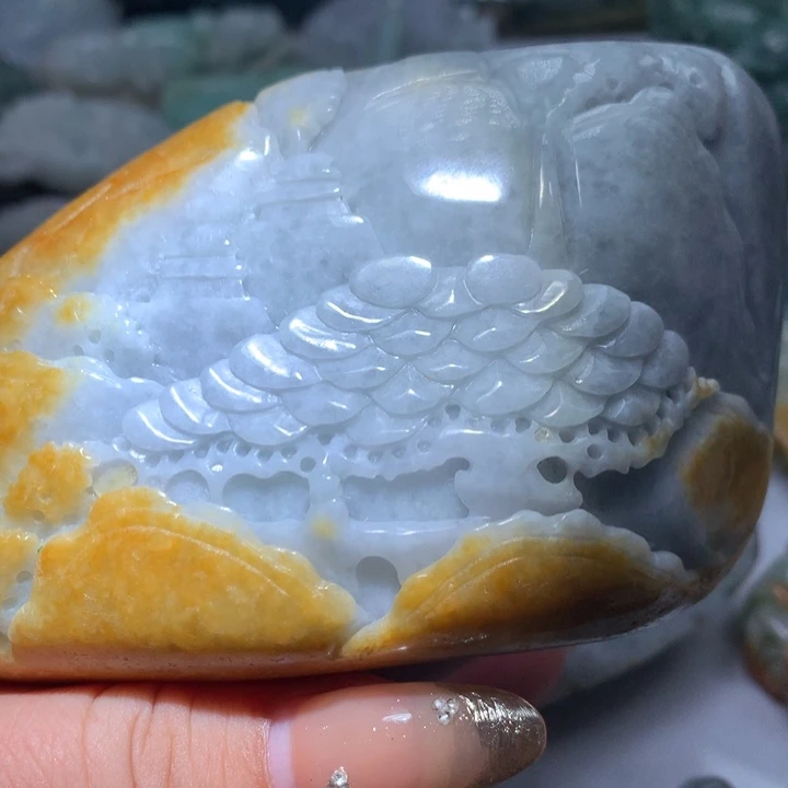 翡翠未镶嵌颈饰保真天然A货翡翠